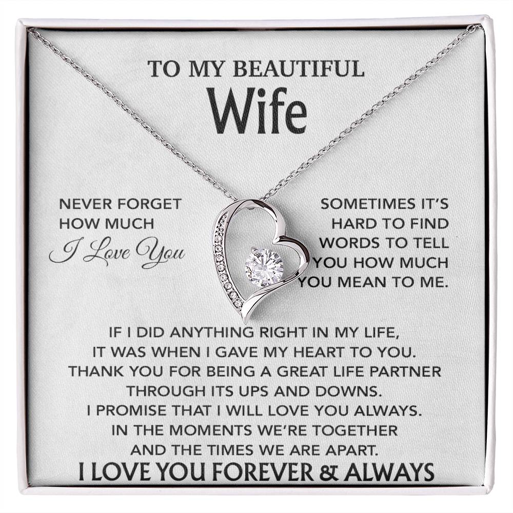 To My Wife Necklace, Christmas Gifts For Wife, Anniversary Cute Gift For Wife_White_20_8