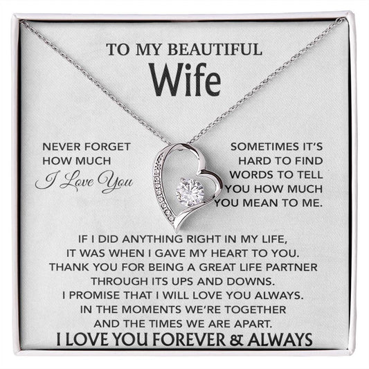 To My Wife Necklace, Christmas Gifts For Wife, Anniversary Cute Gift For Wife_White_20_8