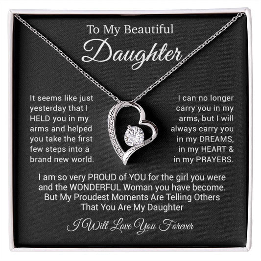 To My Daughter Necklace, Gift For Daughter, From Mom Or Dad Necklace