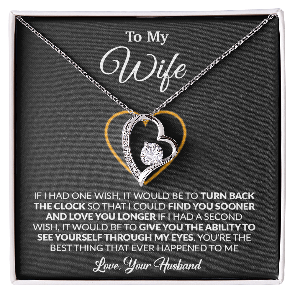 To My Wife Necklace, Gift For Wife, Anniversary Gift For Wife, Necklace For Wife 13_1_Black