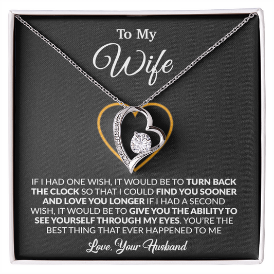 To My Wife Necklace, Gift For Wife, Anniversary Gift For Wife, Necklace For Wife 13_1_Black