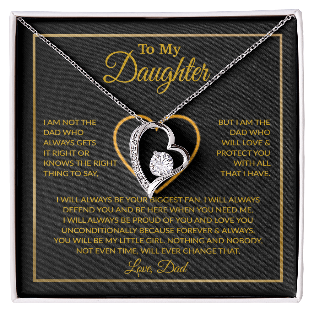 To My Daughter Necklace, Gift For Daughter From Dad, Daughter Father Necklace 6_12_Gold