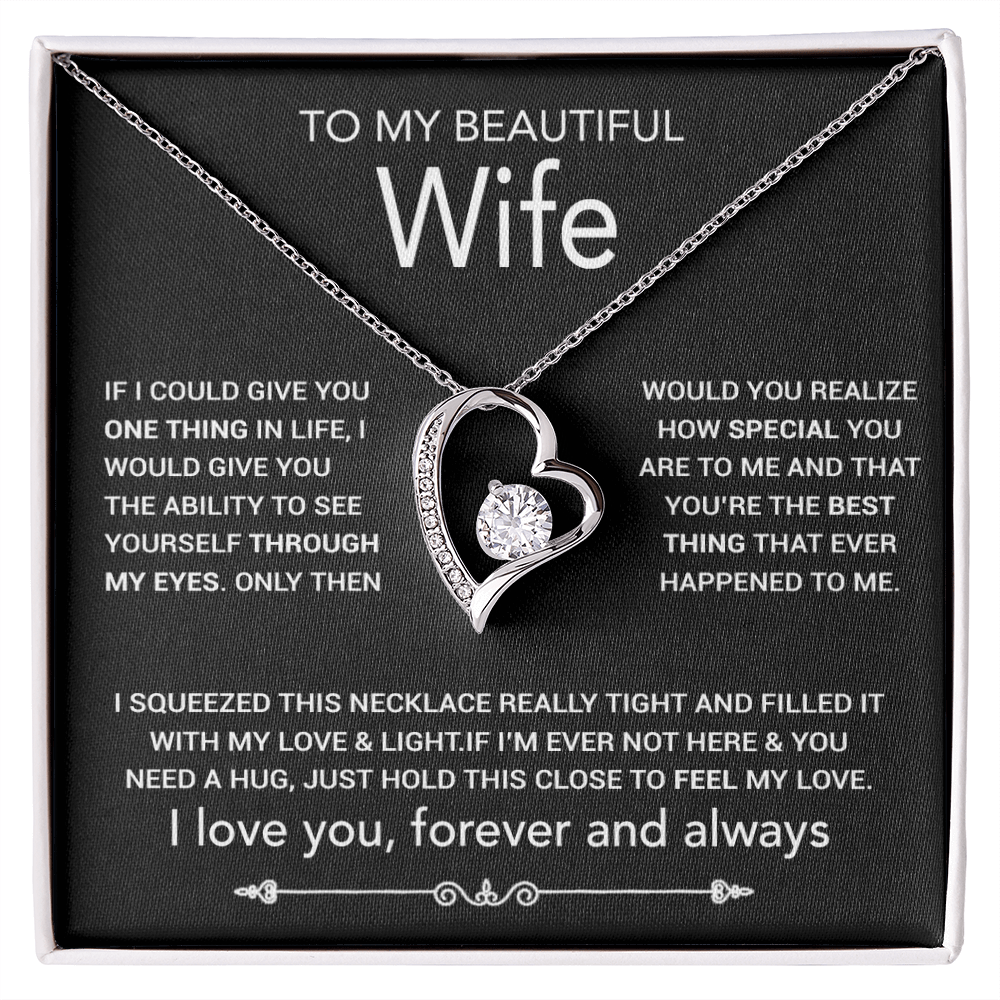 To My Wife Necklace, Christmas Gifts For Women, Anniversary Gift For Wife 8_10_Black