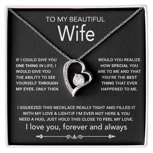 To My Wife Necklace, Christmas Gifts For Women, Anniversary Gift For Wife 8_10_Black