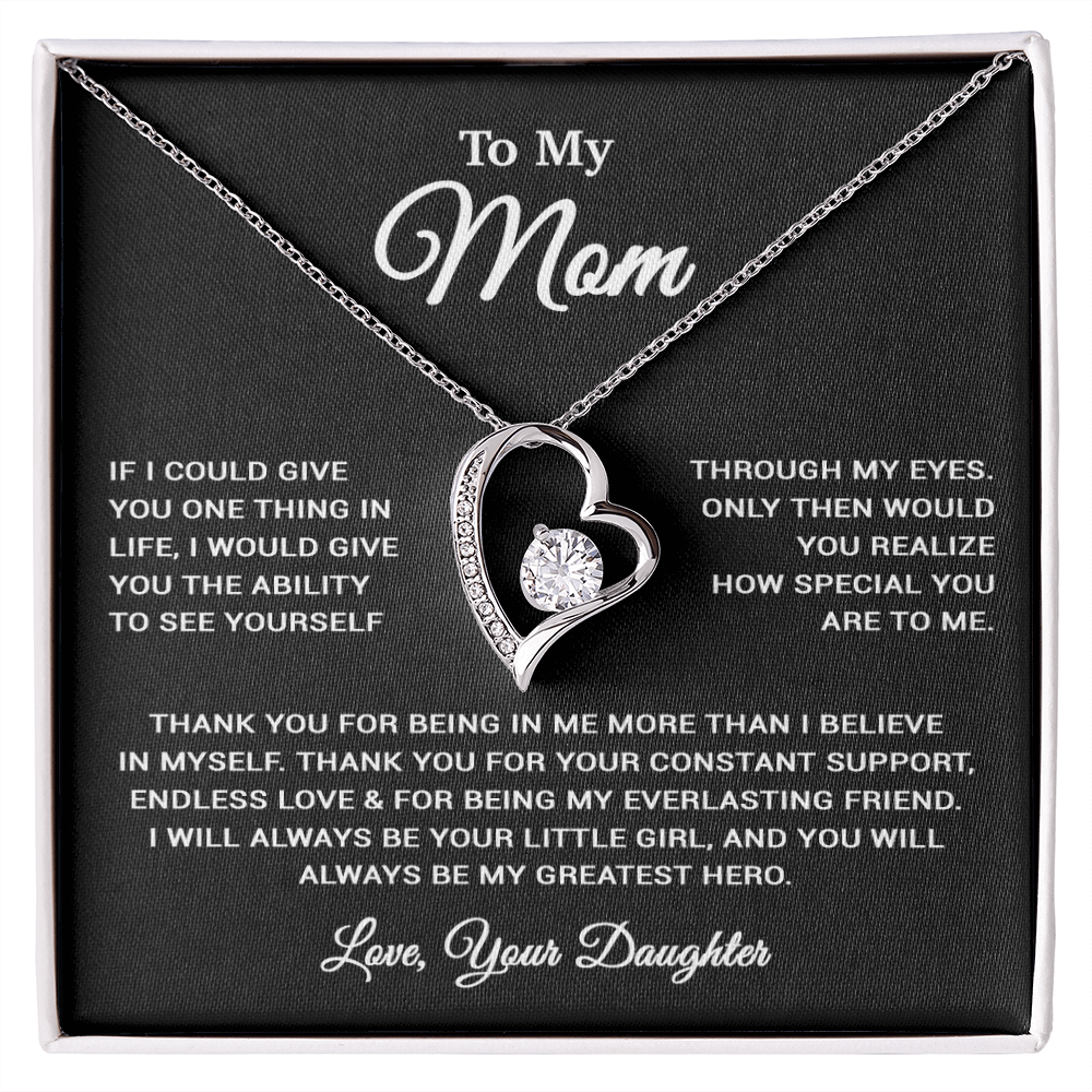 To My Mom Necklace, Sentimental Mother's Day Gift For Mom From Son 30_3_Black