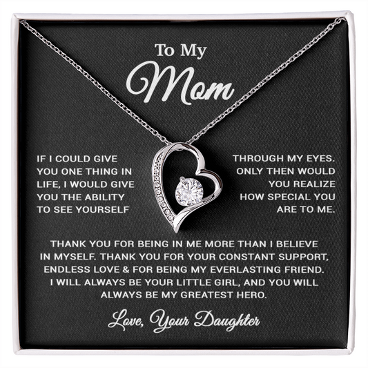 To My Mom Necklace, Sentimental Mother's Day Gift For Mom From Son 30_3_Black