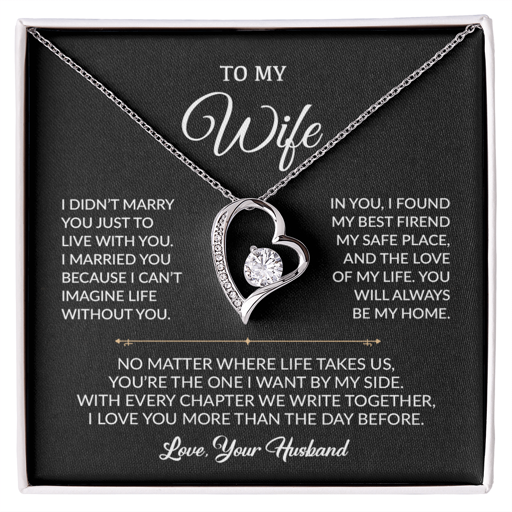 To My Wife Necklace, Gift For Wife, Anniversary Gift For Wife, Necklace For Wife