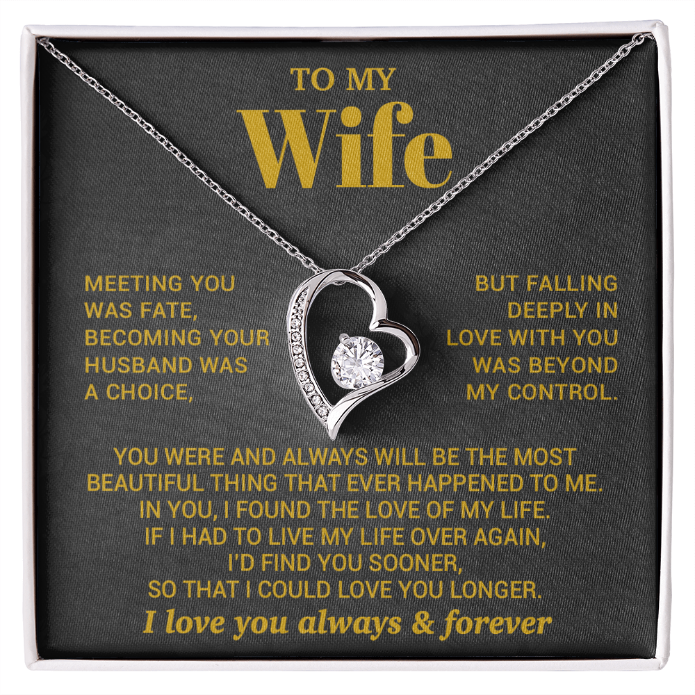 To My Wife Necklace, Christmas Gifts For Women, Anniversary Gift For Wife 7_10_Gold