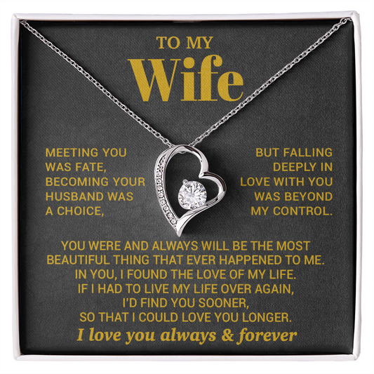 To My Wife Necklace, Christmas Gifts For Women, Anniversary Gift For Wife 7_10_Gold