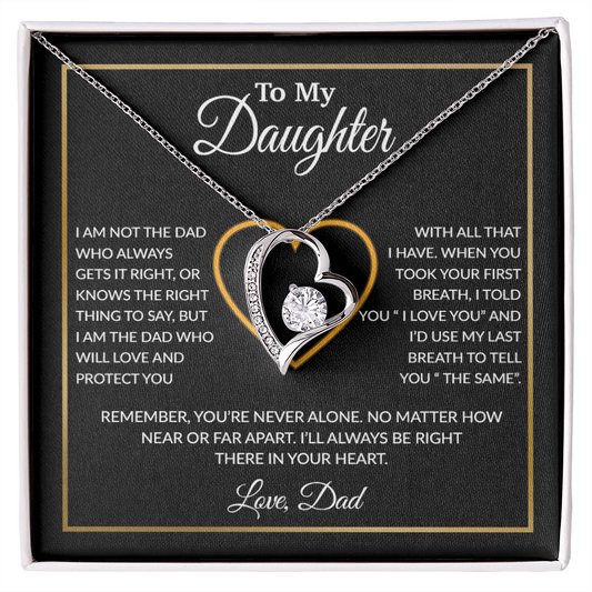 To My Daughter Necklace, Gift For Daughter From Dad, Daughter Father Necklace 13_1_Black