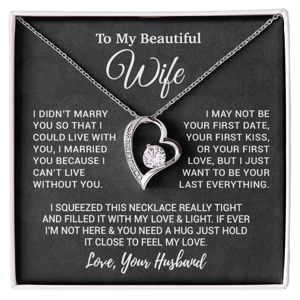 To My Wife Necklace, Christmas Gifts For Women, Anniversary Gift For Wife 23_9_Black