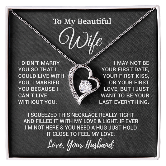 To My Wife Necklace, Christmas Gifts For Women, Anniversary Gift For Wife 23_9_Black