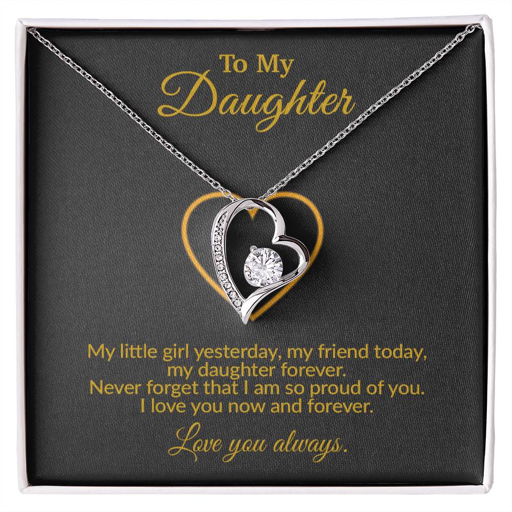 To My Daughter Necklace, Gift for Daughter from Mom, Mother Daughter Necklace