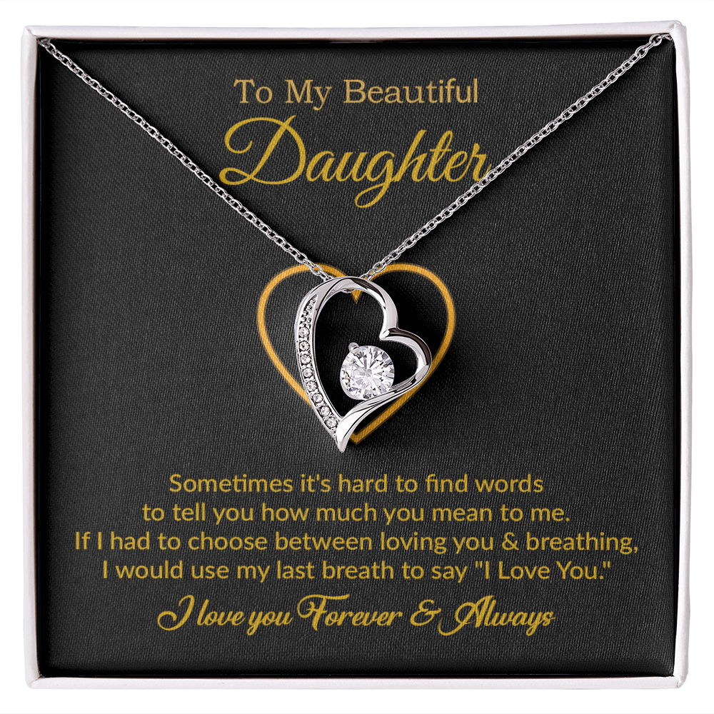 To My Daughter Necklace, Gift For Daughter From Dad, Daughter Father Necklace 22_7_Gold