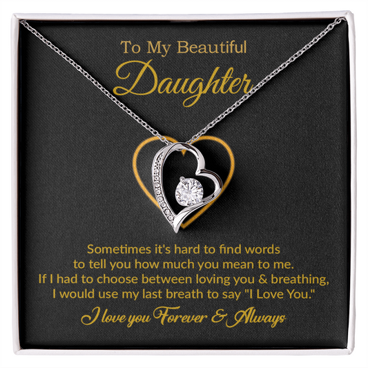 To My Daughter Necklace, Gift For Daughter From Dad, Daughter Father Necklace 22_7_Gold