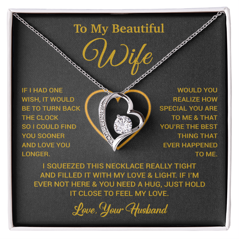 To My Wife Necklace, Gift For Wife, Anniversary Gift For Wife, Necklace For Wife 28_5_Gold