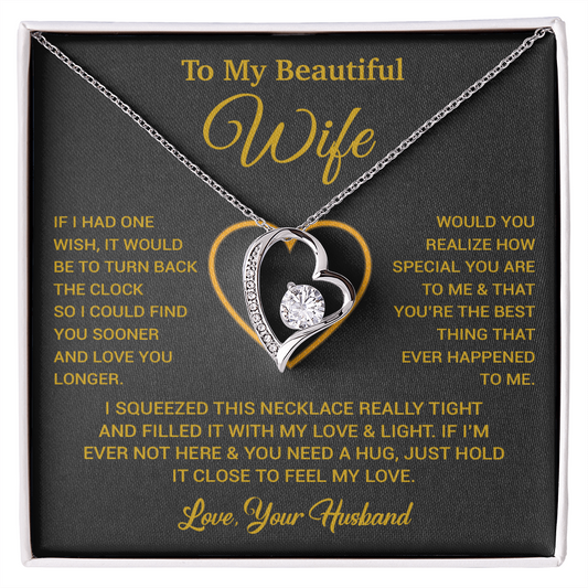 To My Wife Necklace, Gift For Wife, Anniversary Gift For Wife, Necklace For Wife 28_5_Gold