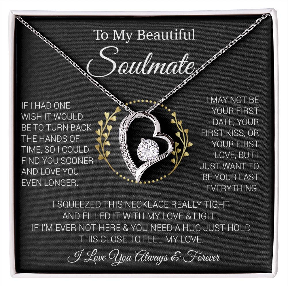 To My Soulmate Necklace, Gift For Soulmate, Anniversary Gift, Christmas Gift