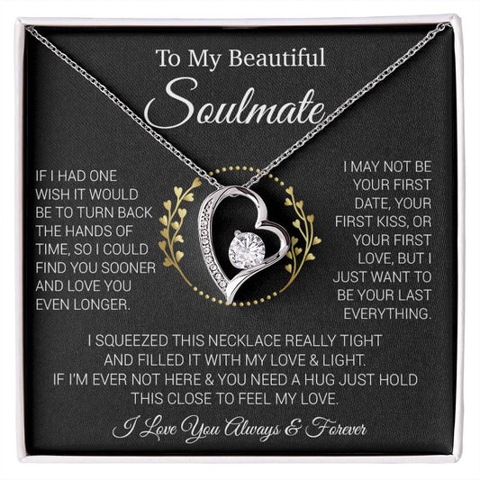 To My Soulmate Necklace, Gift For Soulmate, Anniversary Gift, Christmas Gift