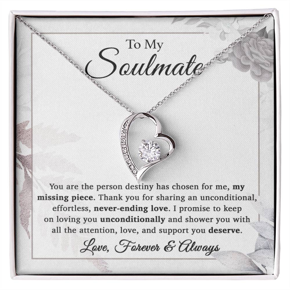 To My Soulmate Necklace Birthday Anniversary Gift for Wife Girlfriend