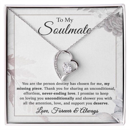 To My Soulmate Necklace Birthday Anniversary Gift for Wife Girlfriend