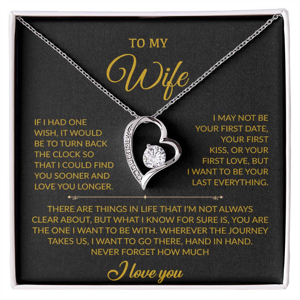 To My Wife Necklace, Gift For Wife, Anniversary Gift For Wife, Necklace For Wife 28_7_Gold