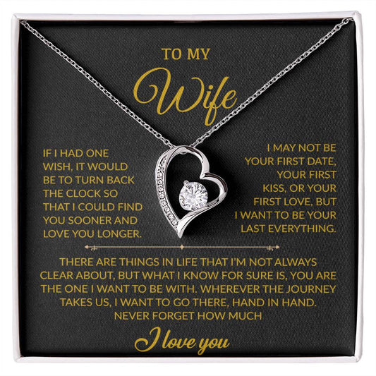 To My Wife Necklace, Gift For Wife, Anniversary Gift For Wife, Necklace For Wife 28_7_Gold