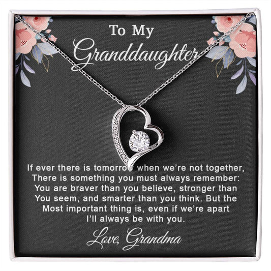 To My Granddaughter Necklace, Granddaughter Gifts From Grandma and Grandpa