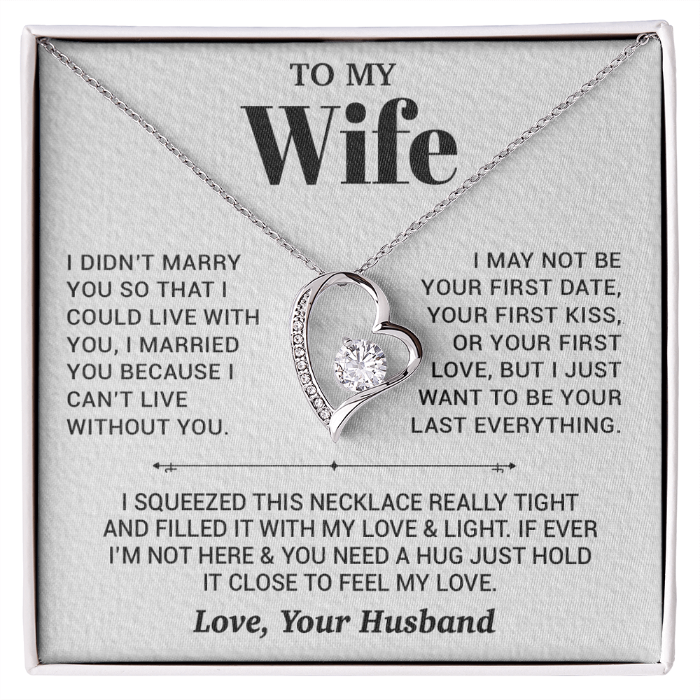 To My Wife Necklace, Christmas Gifts For Women, Anniversary Gift For Wife 27_9_White