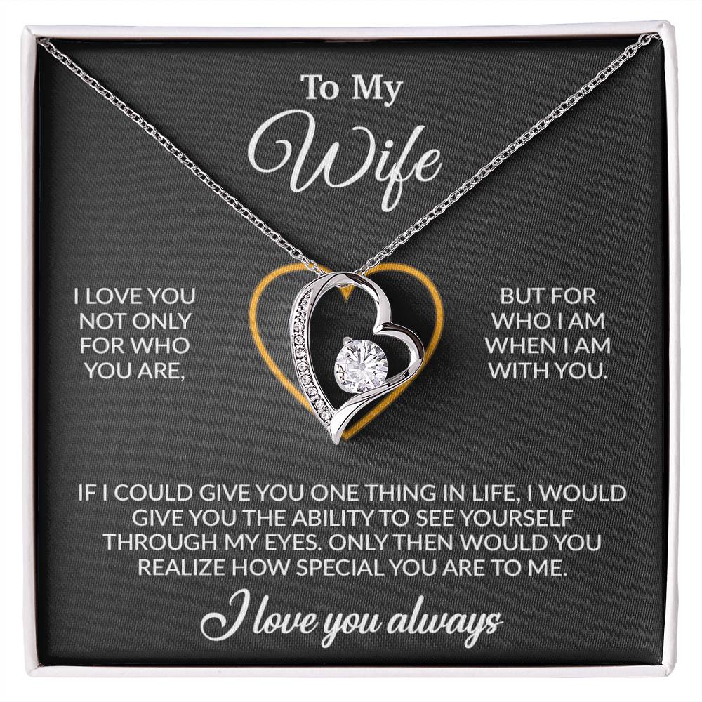 To My Wife Necklace, Gift For Wife, Anniversary Gift For Wife, Necklace For Wife 10_6_Black