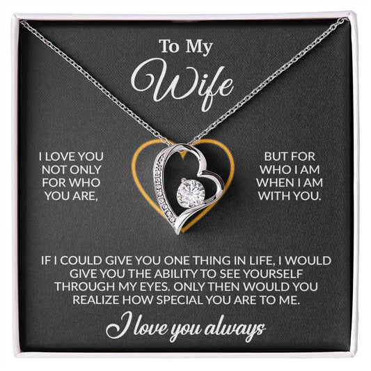 To My Wife Necklace, Gift For Wife, Anniversary Gift For Wife, Necklace For Wife 10_6_Black