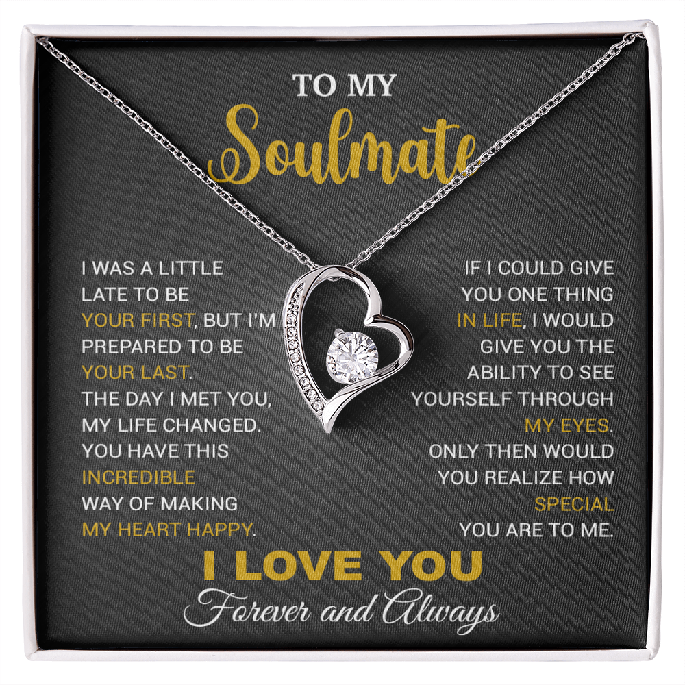 To My Soulmate Necklace, Gift For Wife Girlfriend From Husband, Christmas Gift 14_9