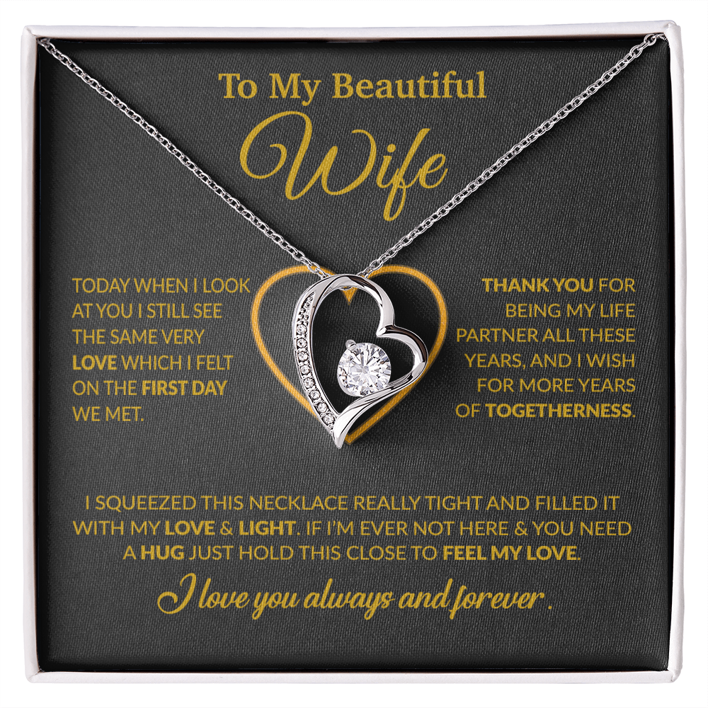 To My Wife Necklace, Christmas Gifts For Women, Anniversary Gift For Wife 9_12_Gold