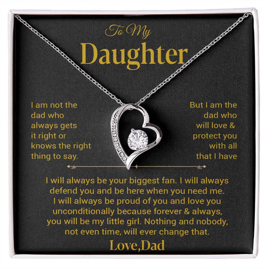 To My Daughter Necklace, Gift for Daughter from Dad, Father Daughter Necklace 21_11_Gold_NEW