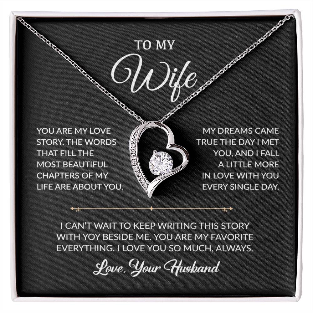 To My Wife Necklace, Gift For Wife, Anniversary Gift For Wife, Necklace For Wife
