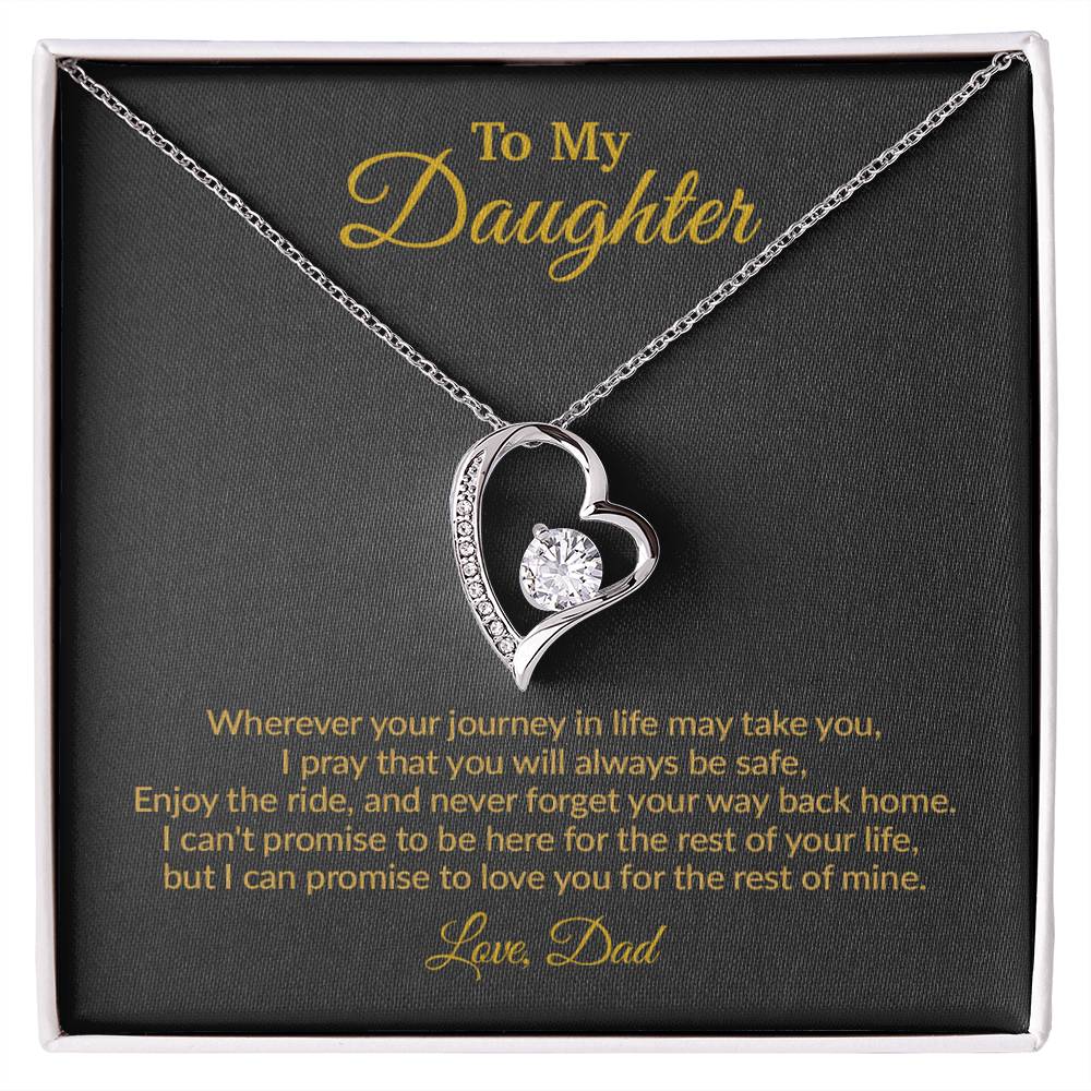 To My Daughter Necklace, Gift for Daughter from Dad, Father Daughter Necklace