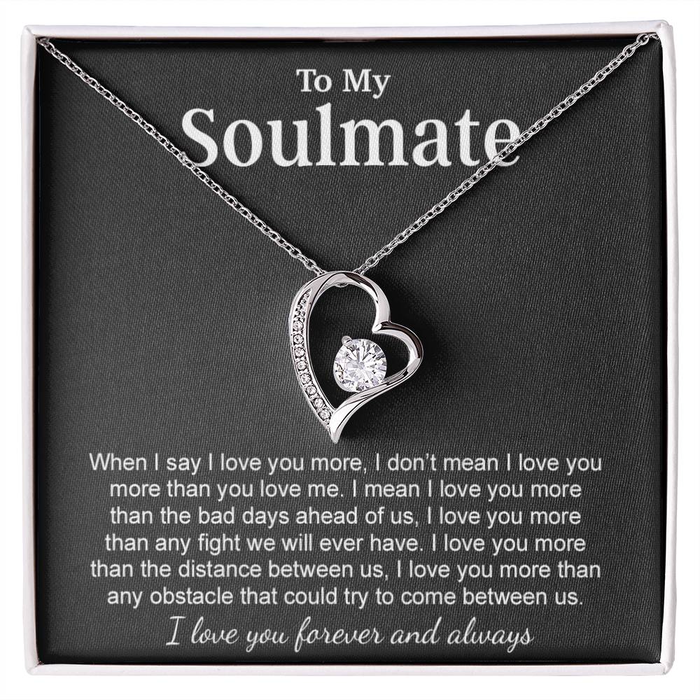 To My Soulmate Necklace, Birthday Gift for Her, Anniversary Gifts, Christmas Gift