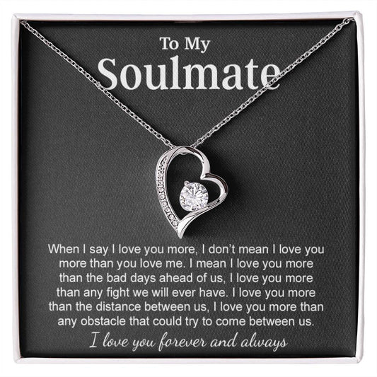 To My Soulmate Necklace, Birthday Gift for Her, Anniversary Gifts, Christmas Gift
