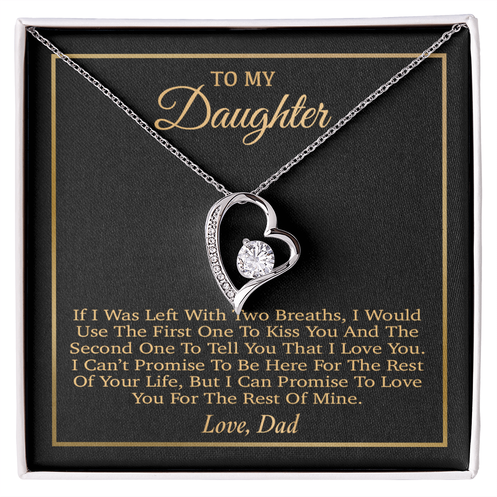 To My Daughter Necklace, Gift for Daughter from Dad, Father Daughter Necklace 31_3_Gold