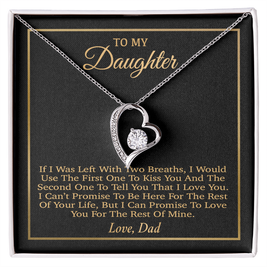 To My Daughter Necklace, Gift for Daughter from Dad, Father Daughter Necklace 31_3_Gold