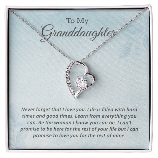 To My Granddaughter Necklace, Grandma Granddaughter Jewelry, Birthday Gift For Granddaughter