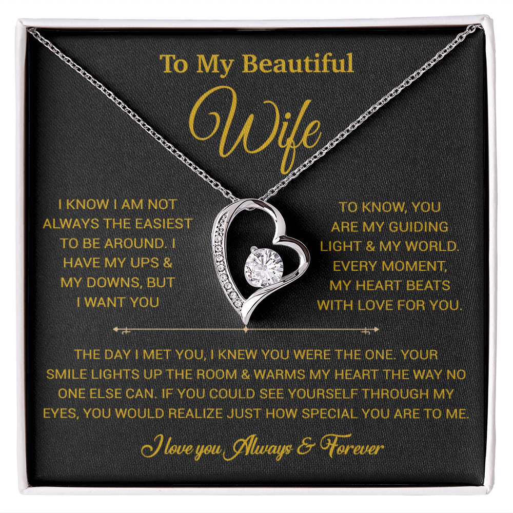 To My Wife Necklace, Gift For Wife, Anniversary Gift For Wife, Necklace For Wife 6_6_Gold