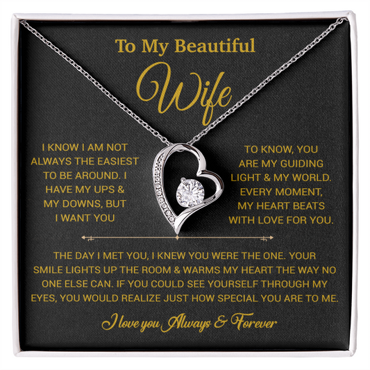 To My Wife Necklace, Gift For Wife, Anniversary Gift For Wife, Necklace For Wife 6_6_Gold