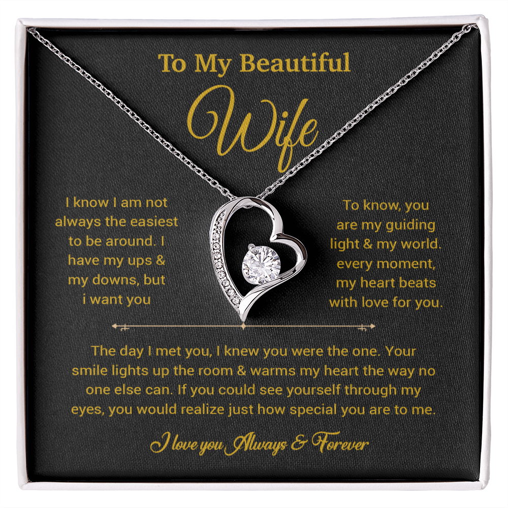 To My Wife Necklace, Gift For Wife, Anniversary Gift For Wife, Necklace For Wife 5_6_Gold