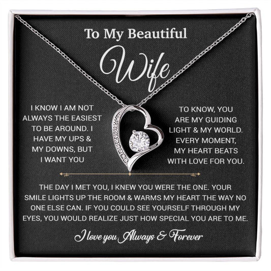 To My Wife Necklace, Gift For Wife, Anniversary Gift For Wife, Necklace For Wife 6_6_Black