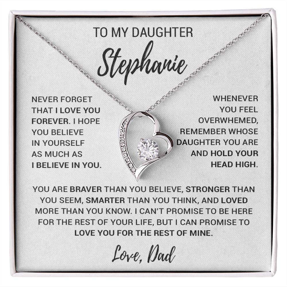 Custom To My Daughter Necklace from Dad, Father Daughter Necklace,  Gift From Dad
