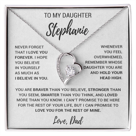 Custom To My Daughter Necklace from Dad, Father Daughter Necklace,  Gift From Dad