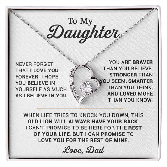 To My Daughter Necklace, Gift for Daughter from Dad, Daughter Father Necklace 25_10