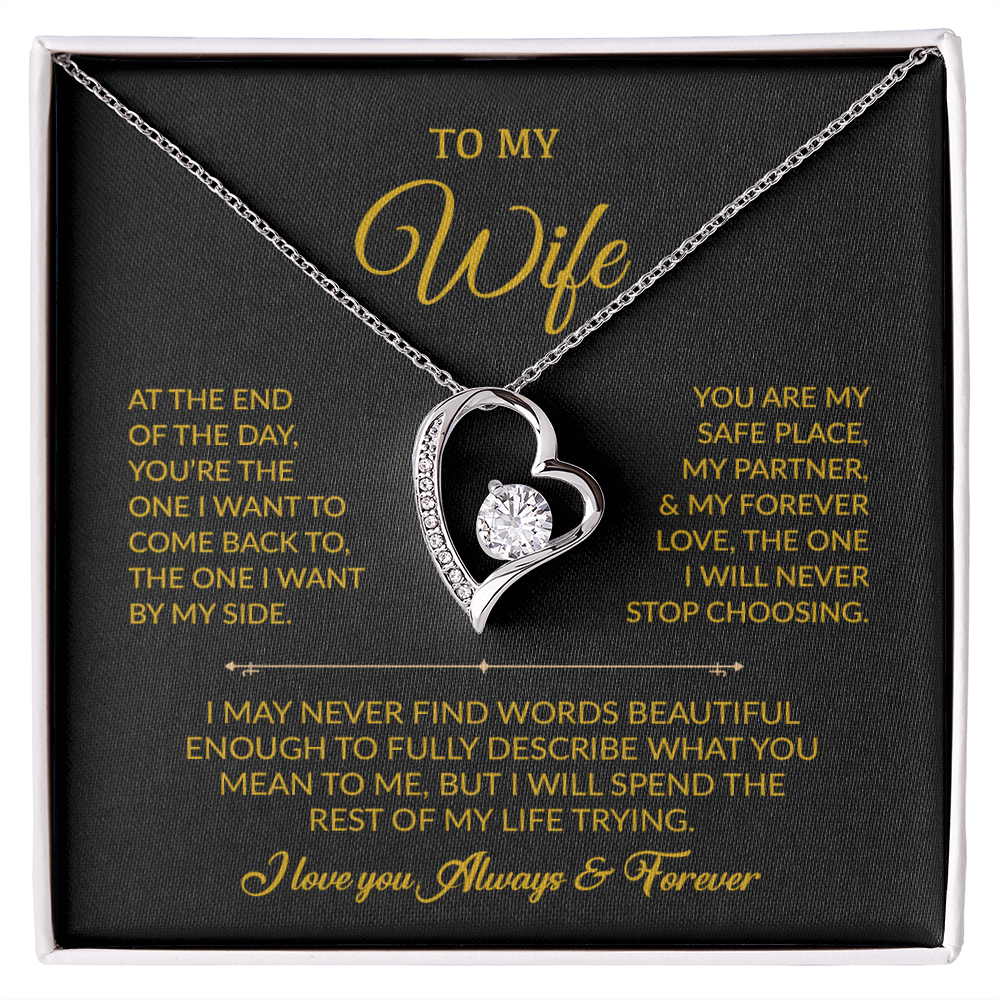 To My Wife Necklace, Gift For Wife, Anniversary Gift For Wife, Necklace For Wife
