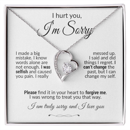Forgive me Necklace, Apology Jewelry, Sorry Gift Wife, Sorry Gift Girlfriend, Sorry Gift Friend, Sorry Gift